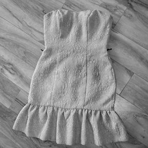 White by Vera Wang Taupe Strapless Dress